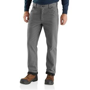 Carhartt Gray Gravel Fleece Lined Pants 34x32 103342 - Relaxed Straight Dungaree